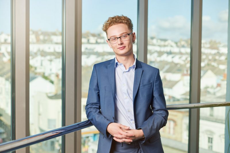 Louis-Stedman-Bryce-corporate headshot photography by brighton photographer emma bailey at hove beach huts